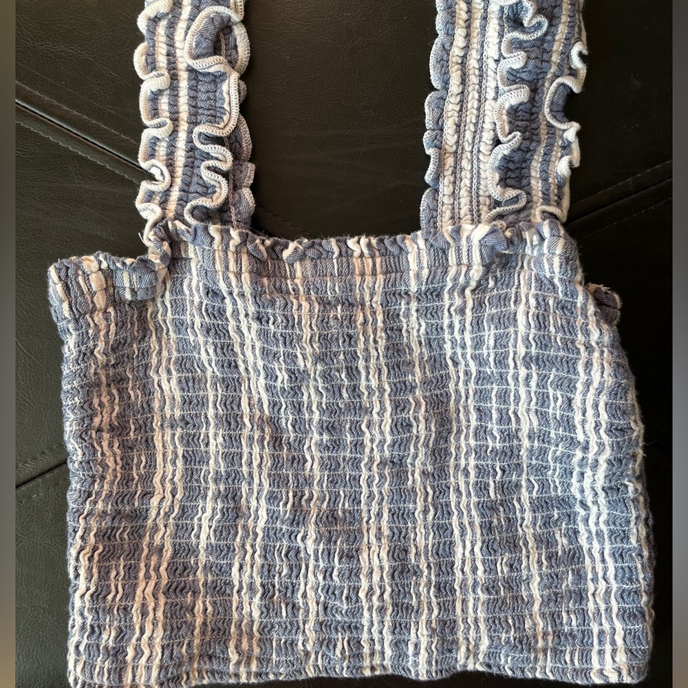 hollister crop striped tank